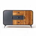 Wooden and metal storage cabinet with four drawers 80 x 40 x 60cm